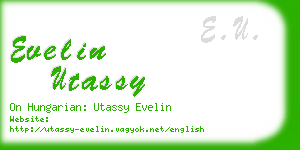 evelin utassy business card